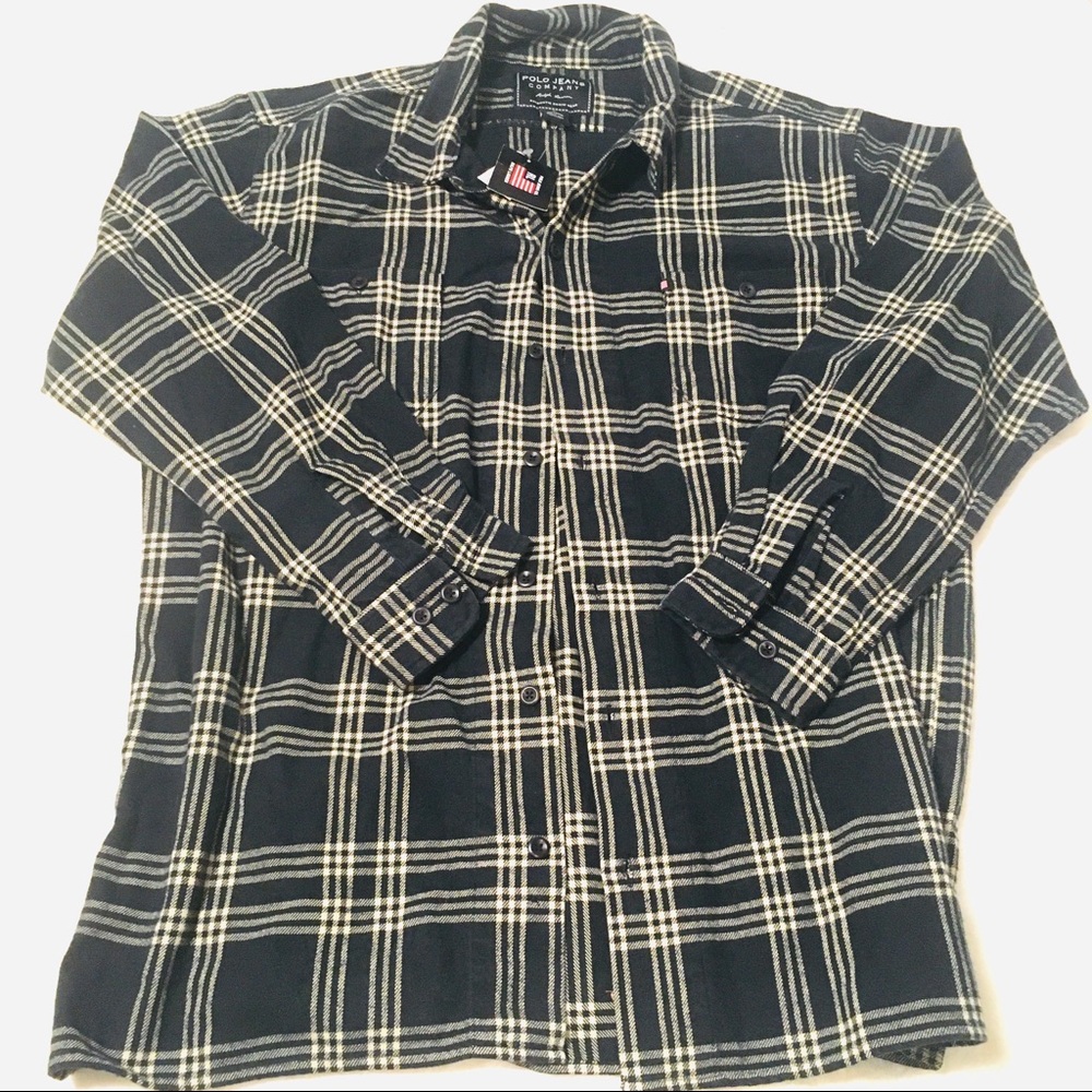 Polo Ralph Lauren B&T Performance Flannel Mens Large Classic Fit